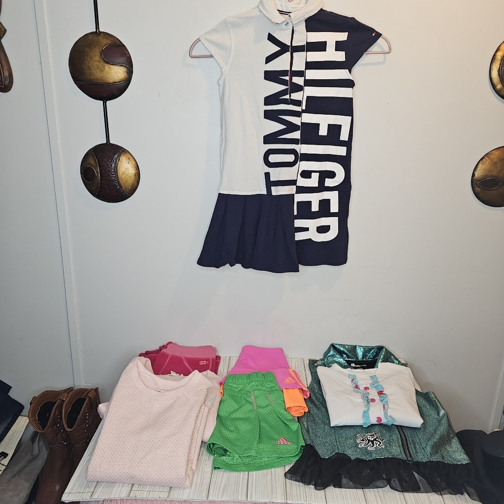 Tommy Hilfiger Dress & 2 Adidas Skorts plus 5 other items Bundle Girls size 6/6X